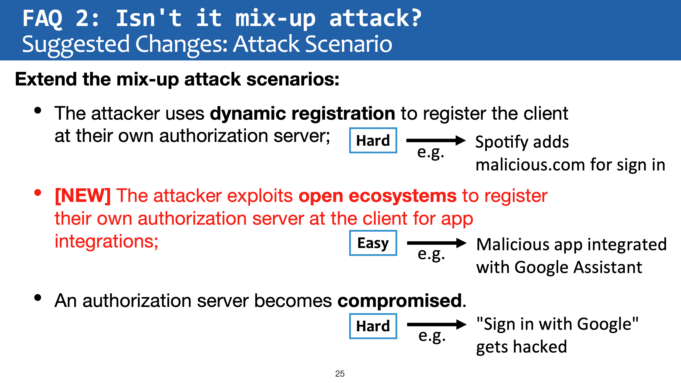 Suggested Changes: Attack Scenario