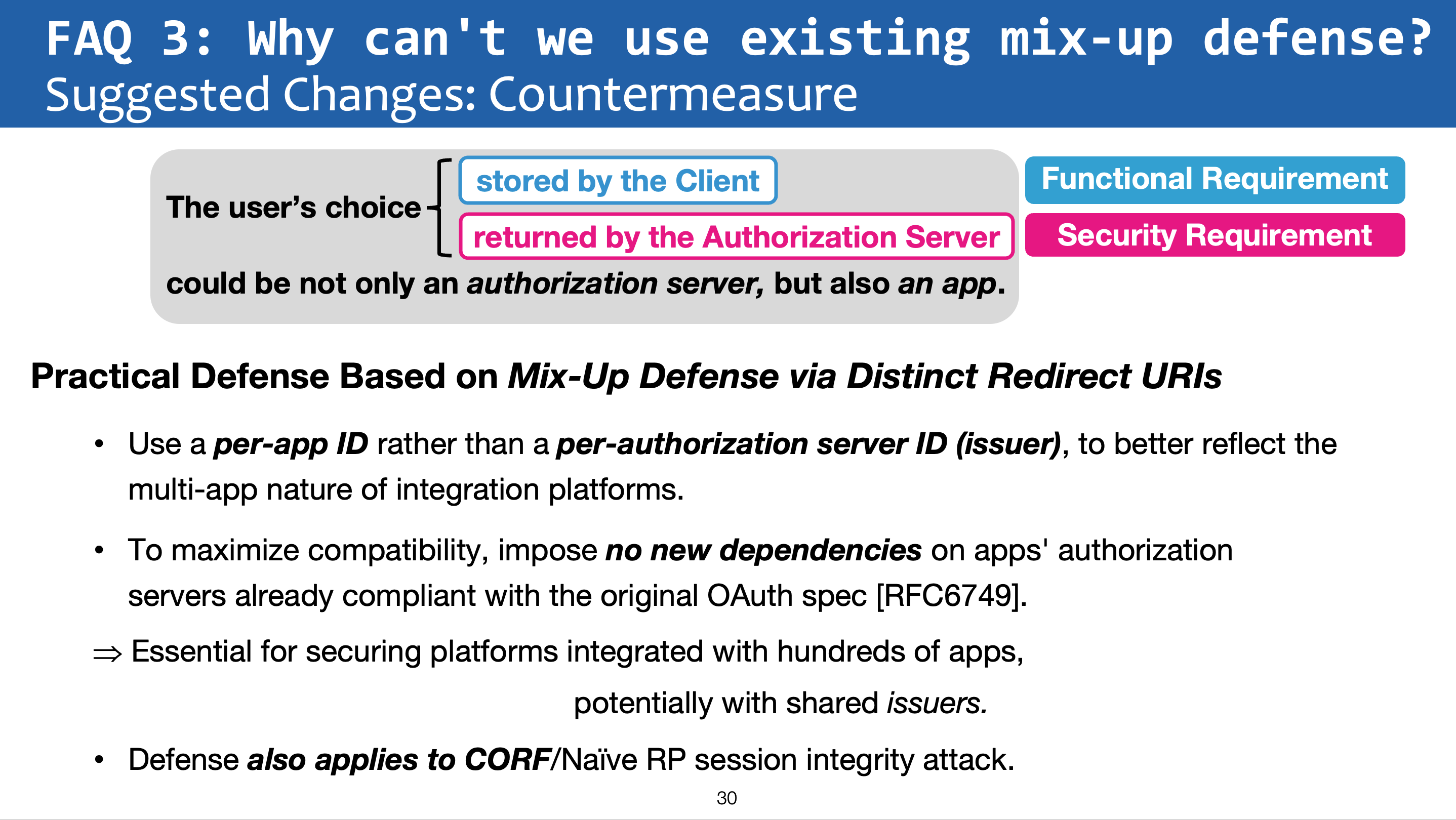 Suggested Changes: Countermeasure